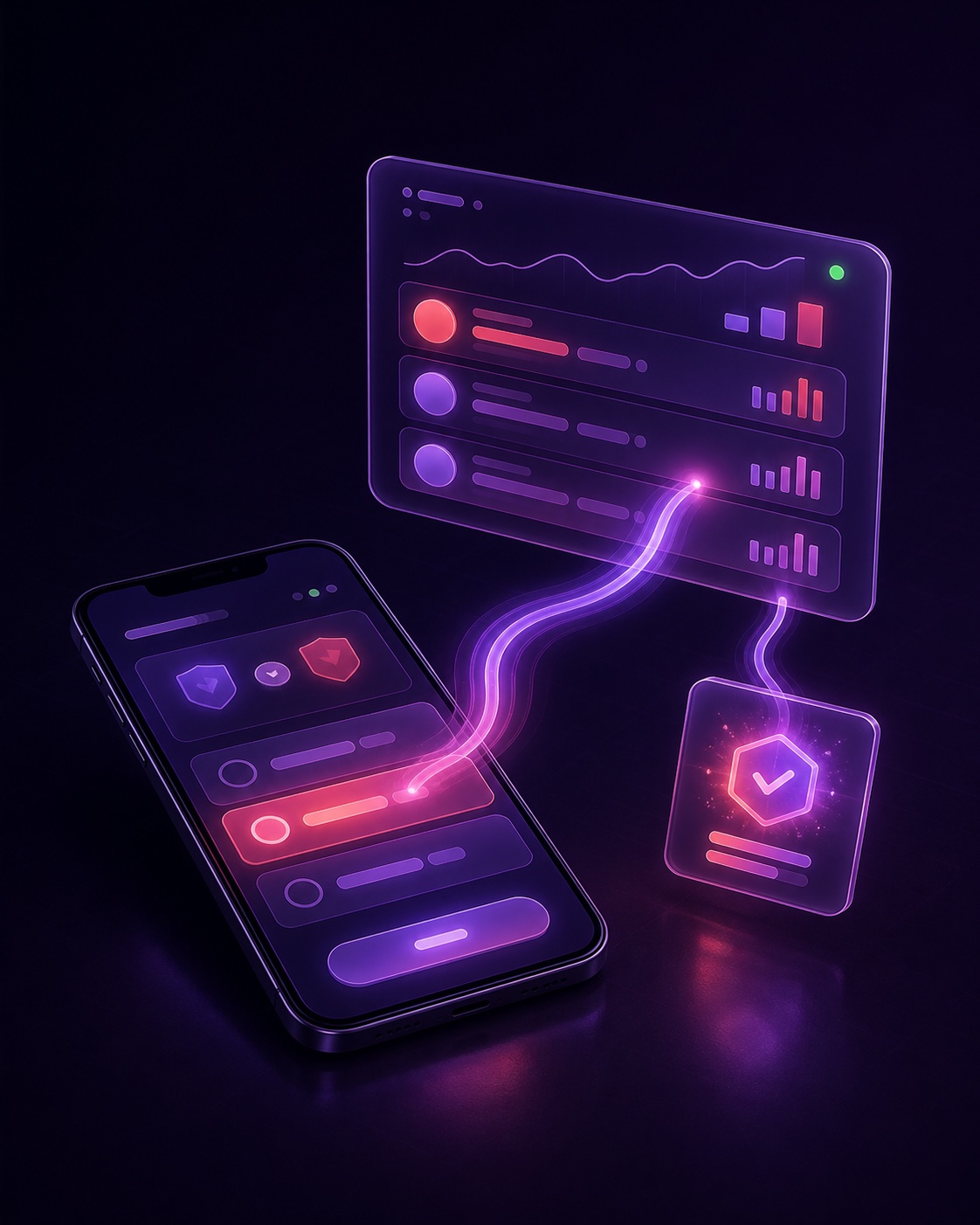 A Promofy player interaction flowing from a mobile prediction to live results and a confirmed reward.